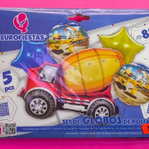 Folinių balionų rinkinys "Betonvėžis" 5vnt