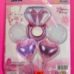 Folinių balionų rinkinys "Žiedas" 5vnt