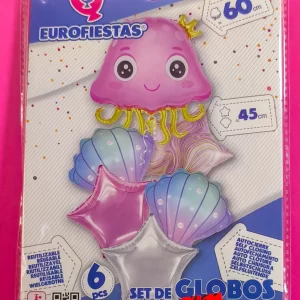 Folinių balionų rinkinys "Medūza" 6vnt